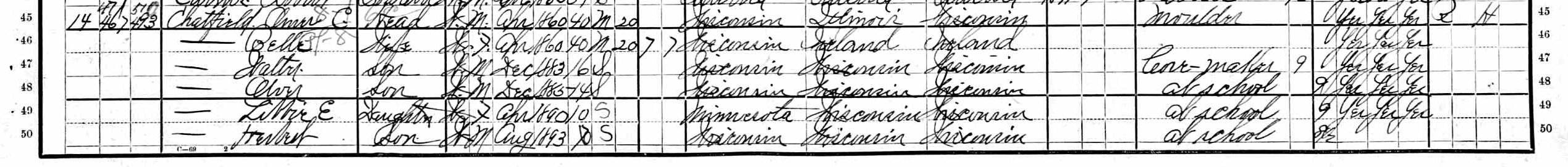 CHATFIELD Omer Corning 1860-1908 Census 1900.jpg